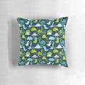 A cozy dinosaur-themed throw pillow featuring a vibrant prehistoric pattern.