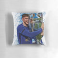 A plush, high-quality pillow featuring an image of Chelsea FC midfielder Mason Mount.