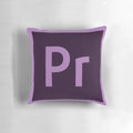 Premiere Pro Inspired Cushion Pillow with a sleek, modern design for graphic designers and creative professionals