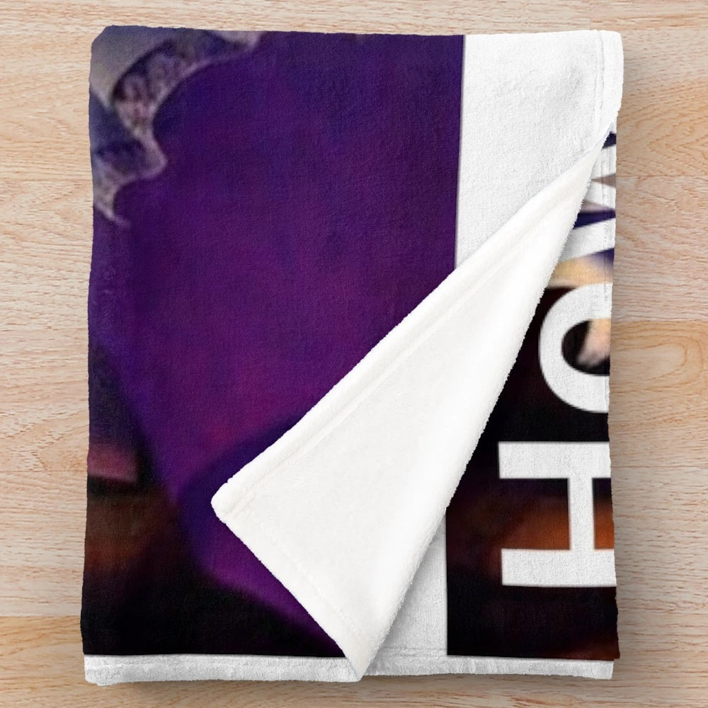 Preminger plush blanket with a retro and nostalgic design