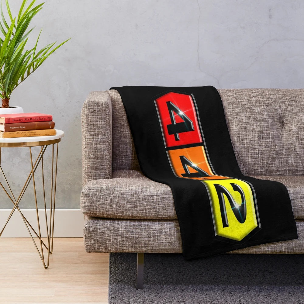 442 Plush Blanket with Oldsmobile Cutlass Design