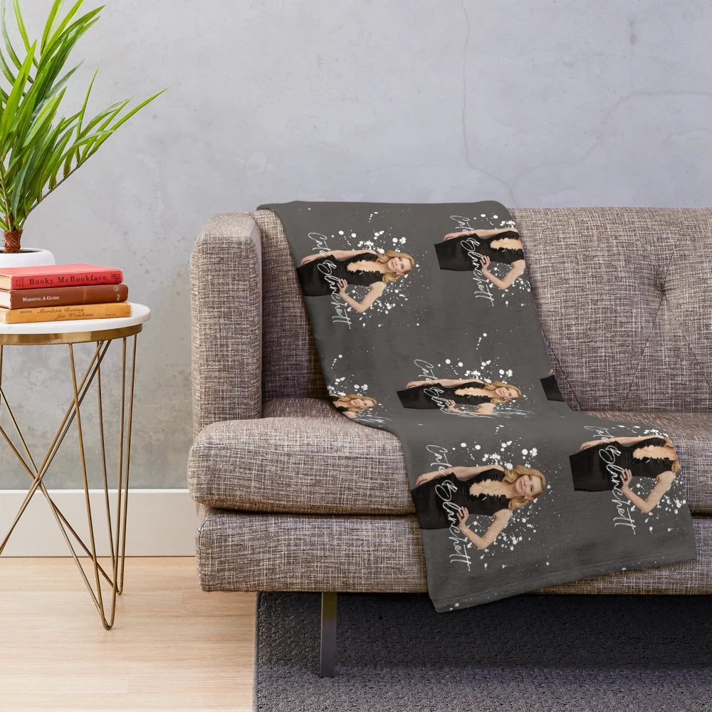 Cate Blanchett inspired plush blanket featuring the iconic Carol movie