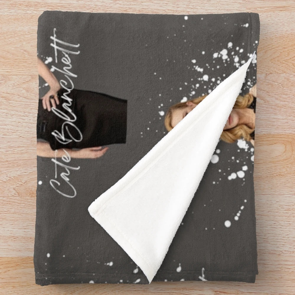 Cate Blanchett inspired plush blanket featuring the iconic Carol movie