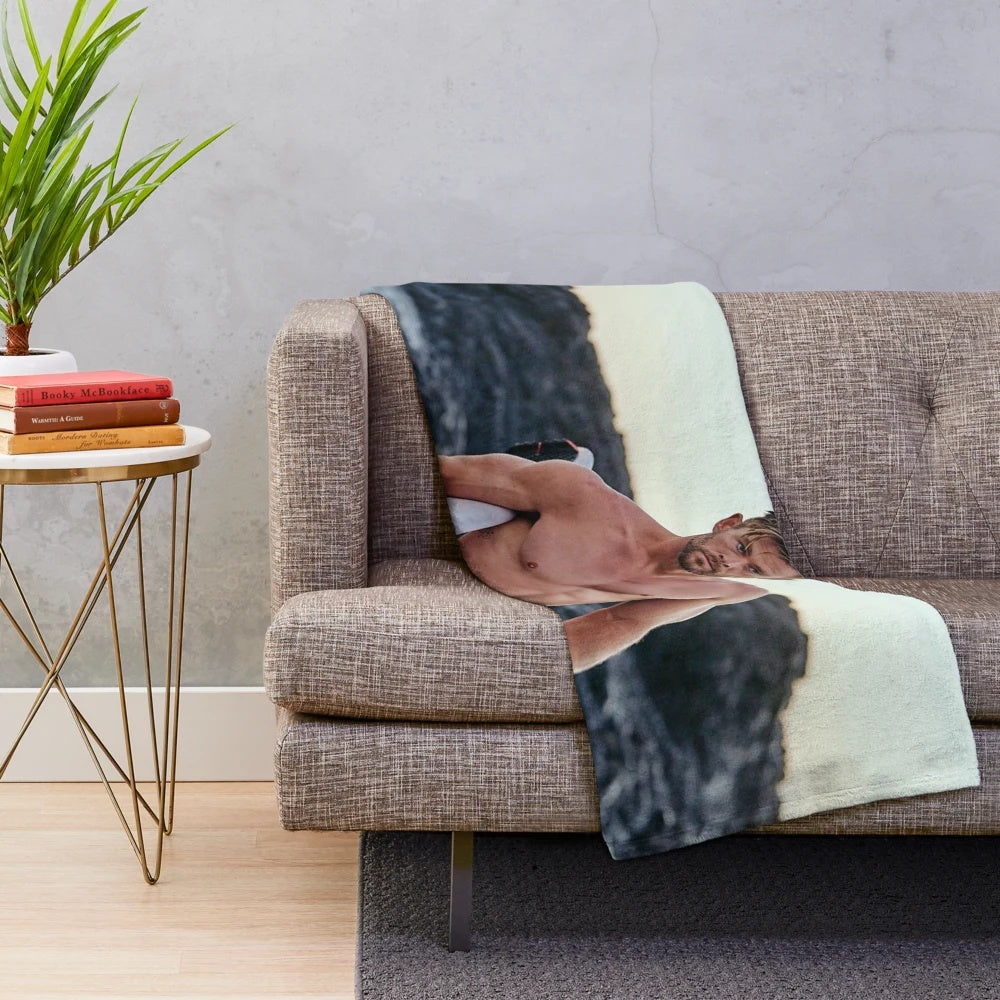 Chris Hemsworth inspired plush blanket