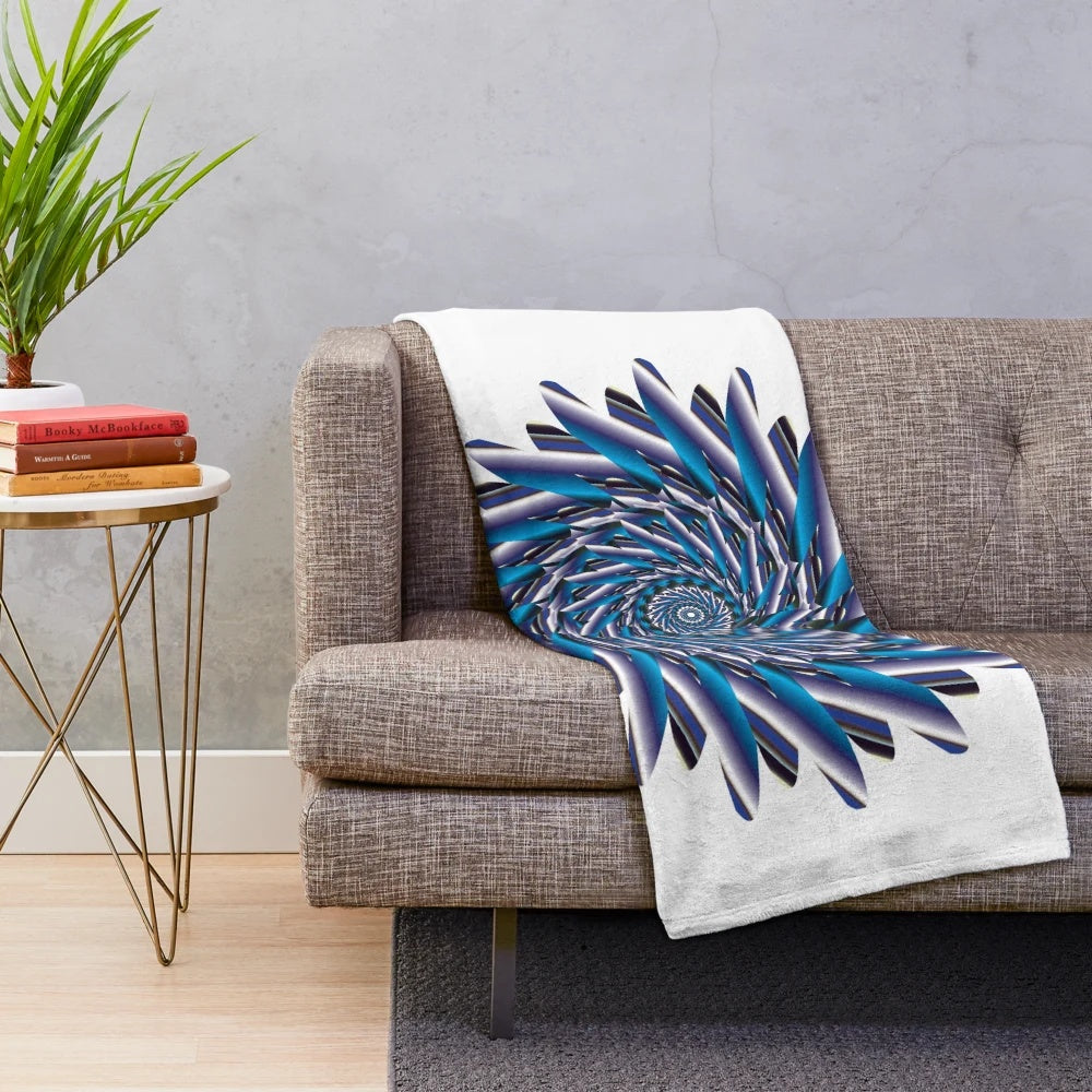 Premium designer plush blanket with a vibrant floral pattern