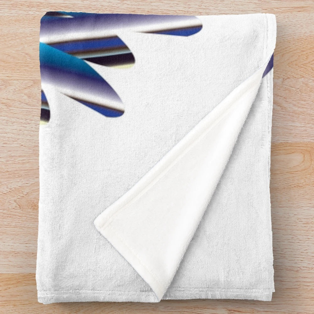 Premium designer plush blanket with a vibrant floral pattern