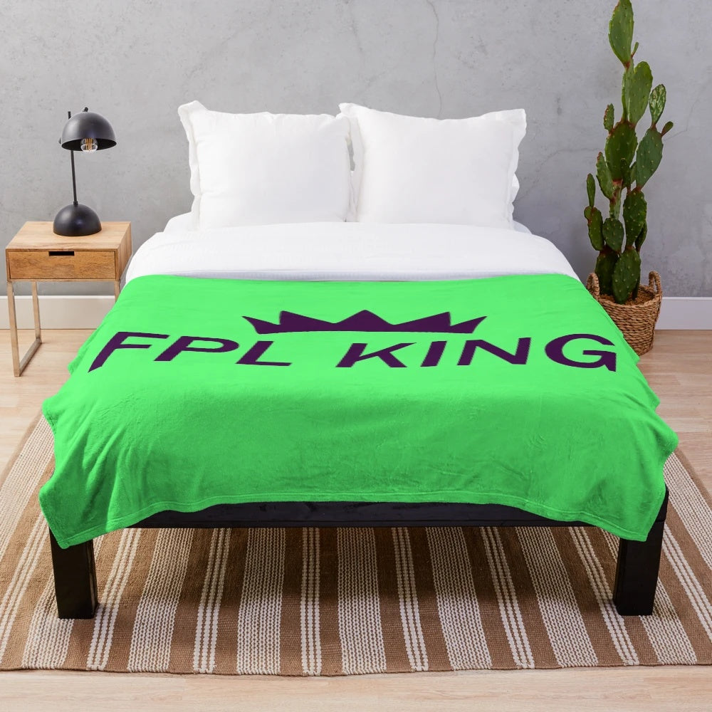 FPL King Plush Blanket, a cozy and stylish bedding accessory for fantasy football enthusiasts.