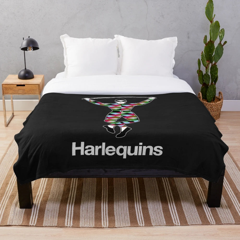 Harlequins Essential Plush Blanket - Soft and Cozy Comfort