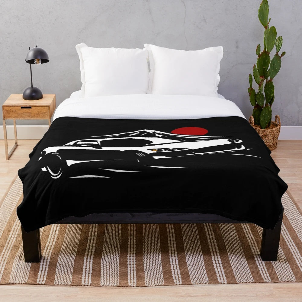 JDM-inspired Honda S2000 drift plush blanket
