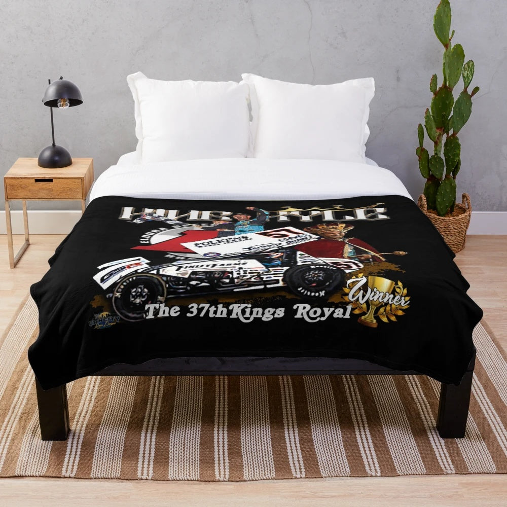 Kyle Larson Plush Blanket - Kings Royal Winner