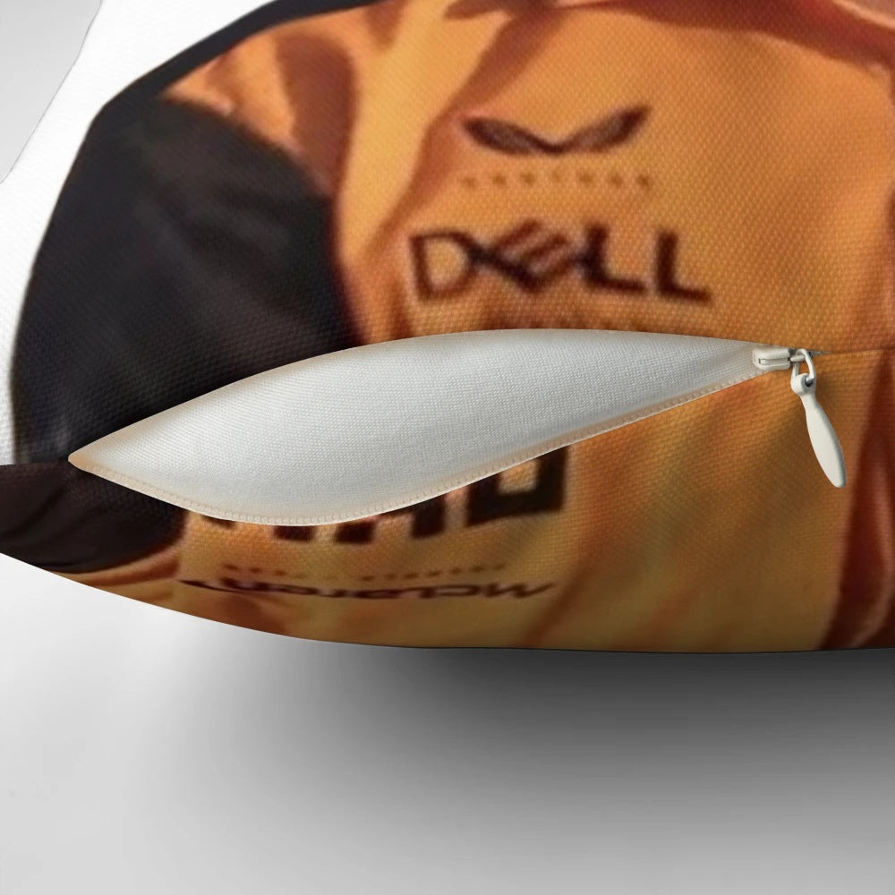 Lando Norris inspired decorative pillow, featuring the British Formula 1 racing driver