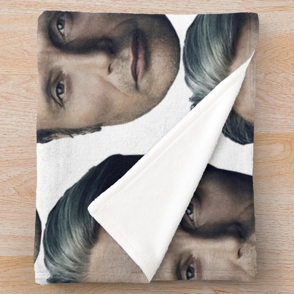 Mads Mikkelsen inspired plush blanket