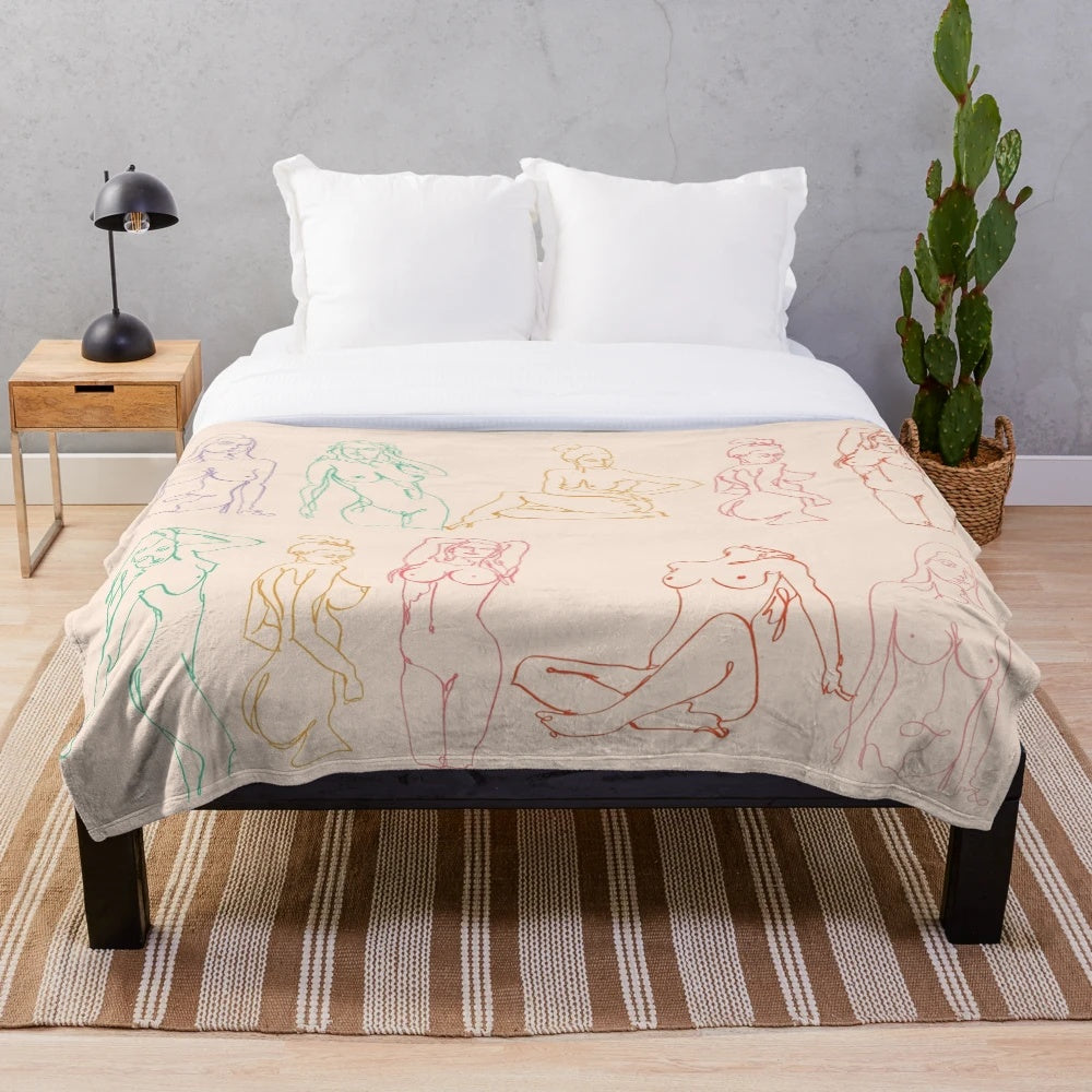 Soft and plush pastel-colored blanket