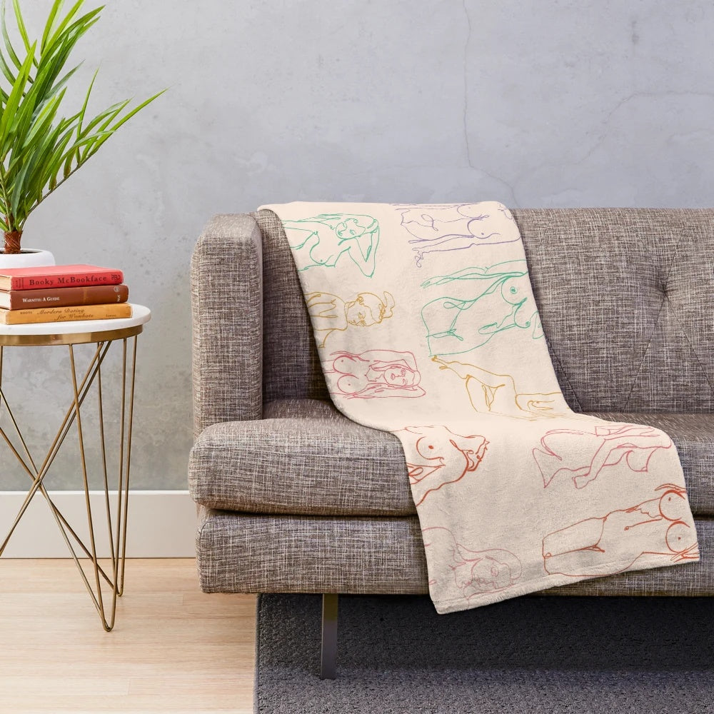 Soft and plush pastel-colored blanket