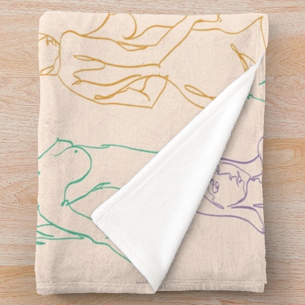 Soft and plush pastel-colored blanket