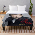 Soft and cozy plush blanket featuring Hugh Jackman, the acclaimed Australian actor and musical performer.