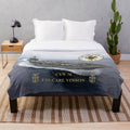 Premium plush blanket with CVN-70 USS Carl Vinson military design