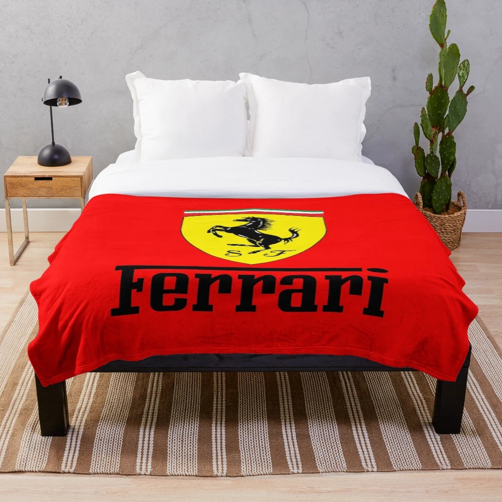 Soft and cozy plush blanket featuring car enthusiast design