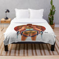 Premium plush blanket featuring Lara Croft, the iconic video game character