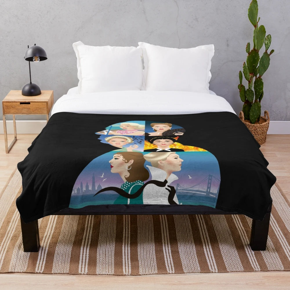 Premium plush blanket featuring master of suspense design