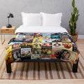 A cozy plush blanket featuring popular movie themes and characters