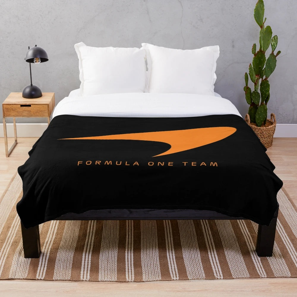 Premium Plush Blanket featuring the iconic Monaco and McLaren Formula 1 colors
