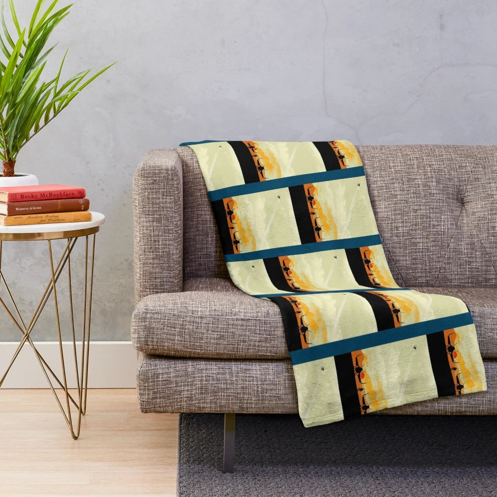 Premium plush blanket featuring a Top Gun Maverick inspired design