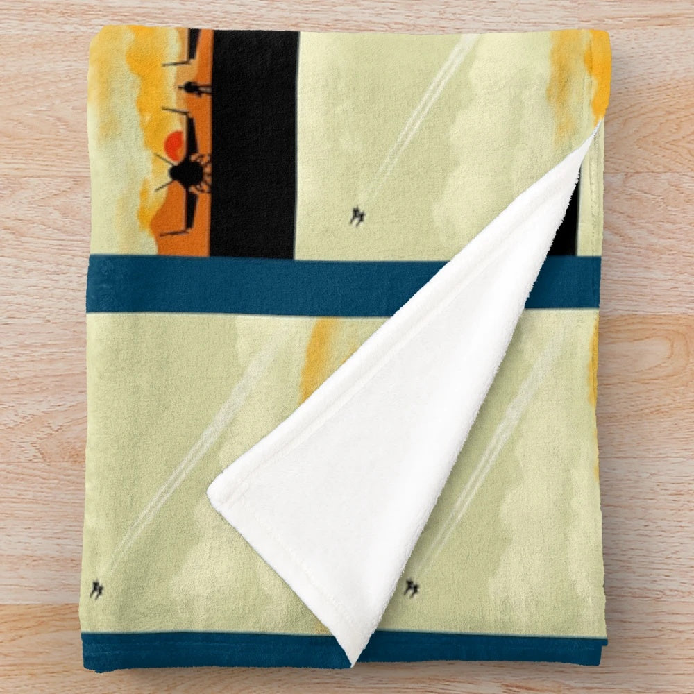 Premium plush blanket featuring a Top Gun Maverick inspired design