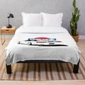 Cozy plush blanket featuring the iconic S13 Nissan Silvia car design