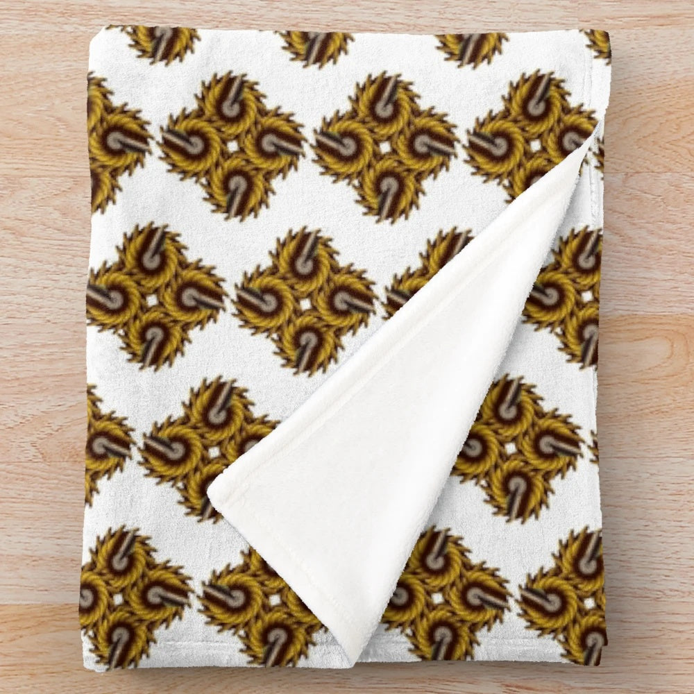 Fashionable and cozy geometric-patterned plush blanket
