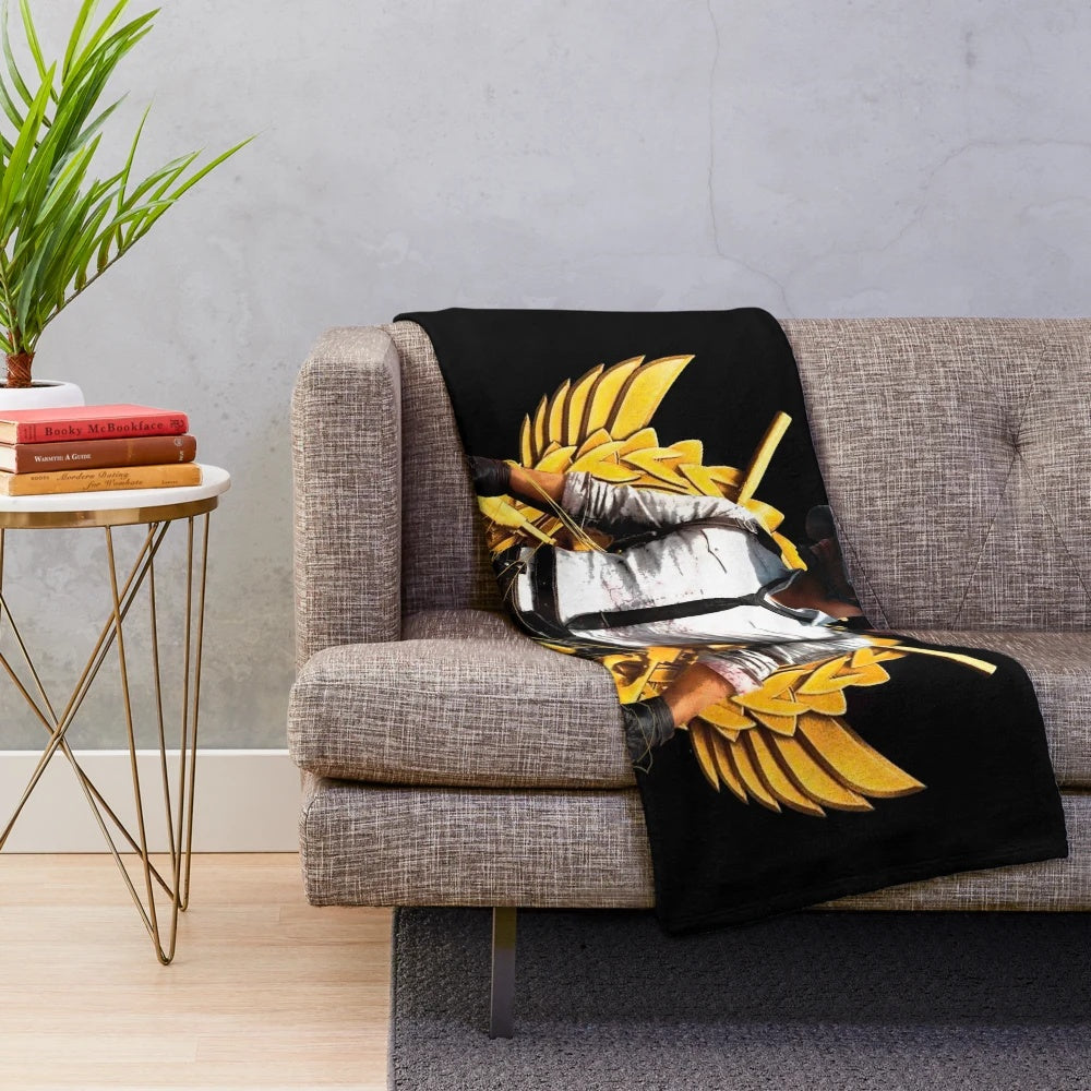PUBG Inspired Plush Blanket with Battle Royale Motifs