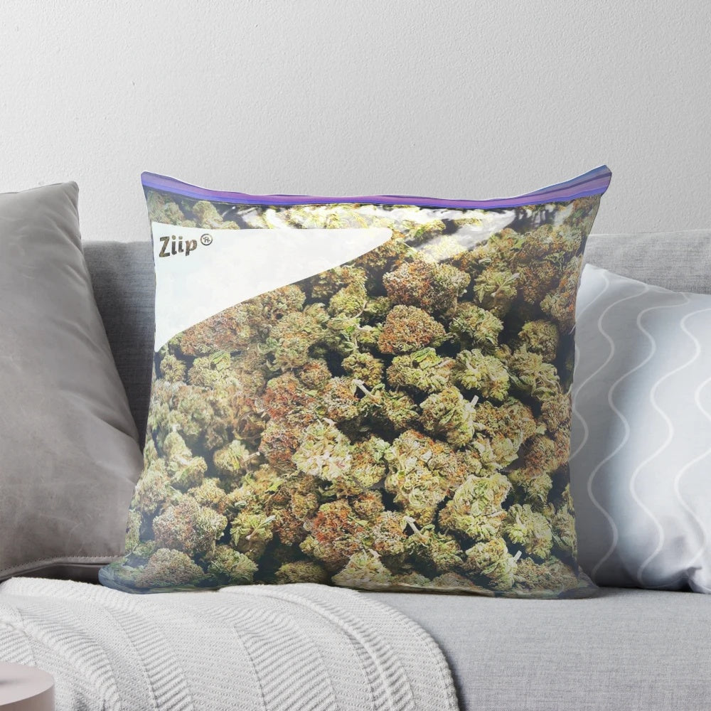 Premium quality extra large cannabis-themed pillow for relaxation and comfort
