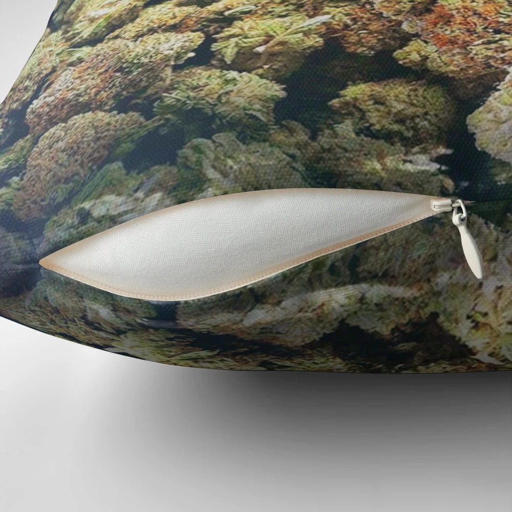 Premium quality extra large cannabis-themed pillow for relaxation and comfort