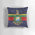 Premium decorative pillow featuring the official Royal Marines emblem and flag design.