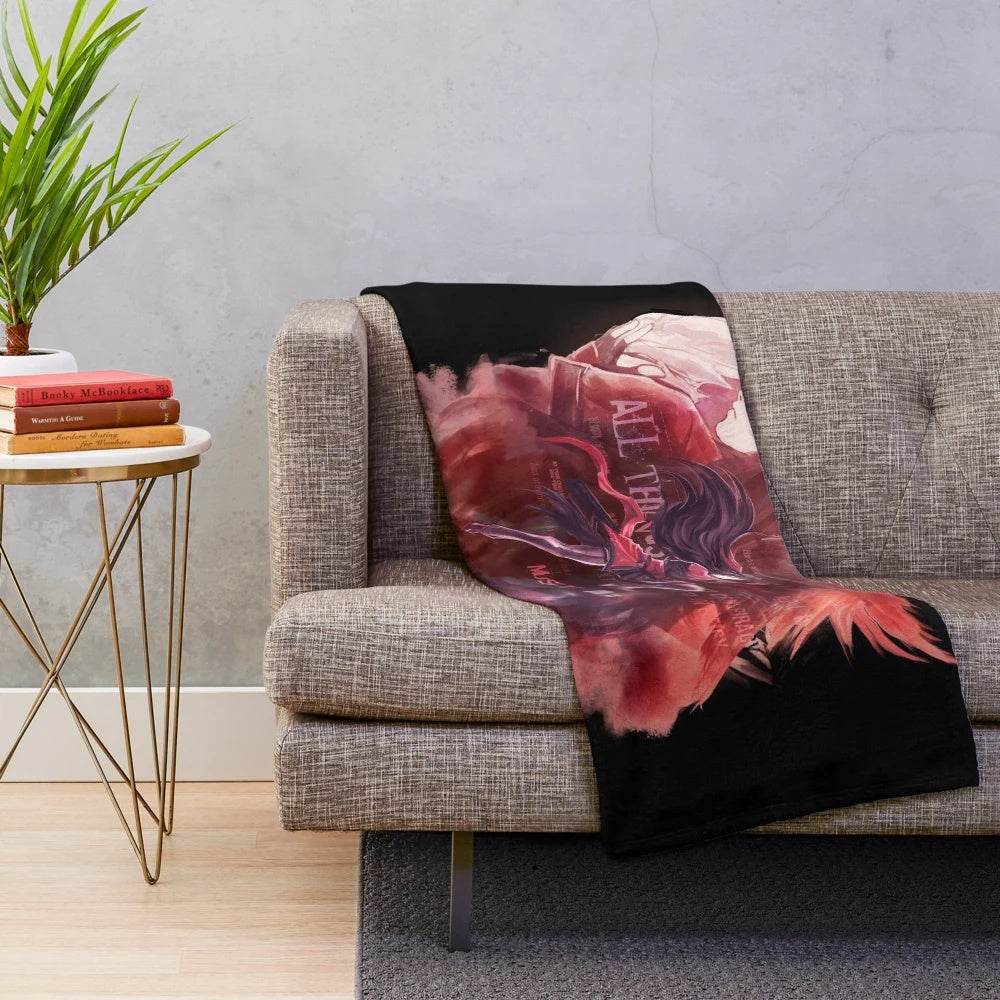 RWBY Omen Plush Blanket with Raven Branwen Design
