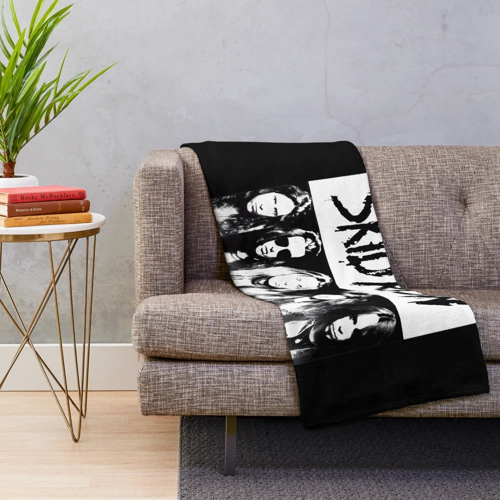 Skid Row inspired heavy metal plush blanket