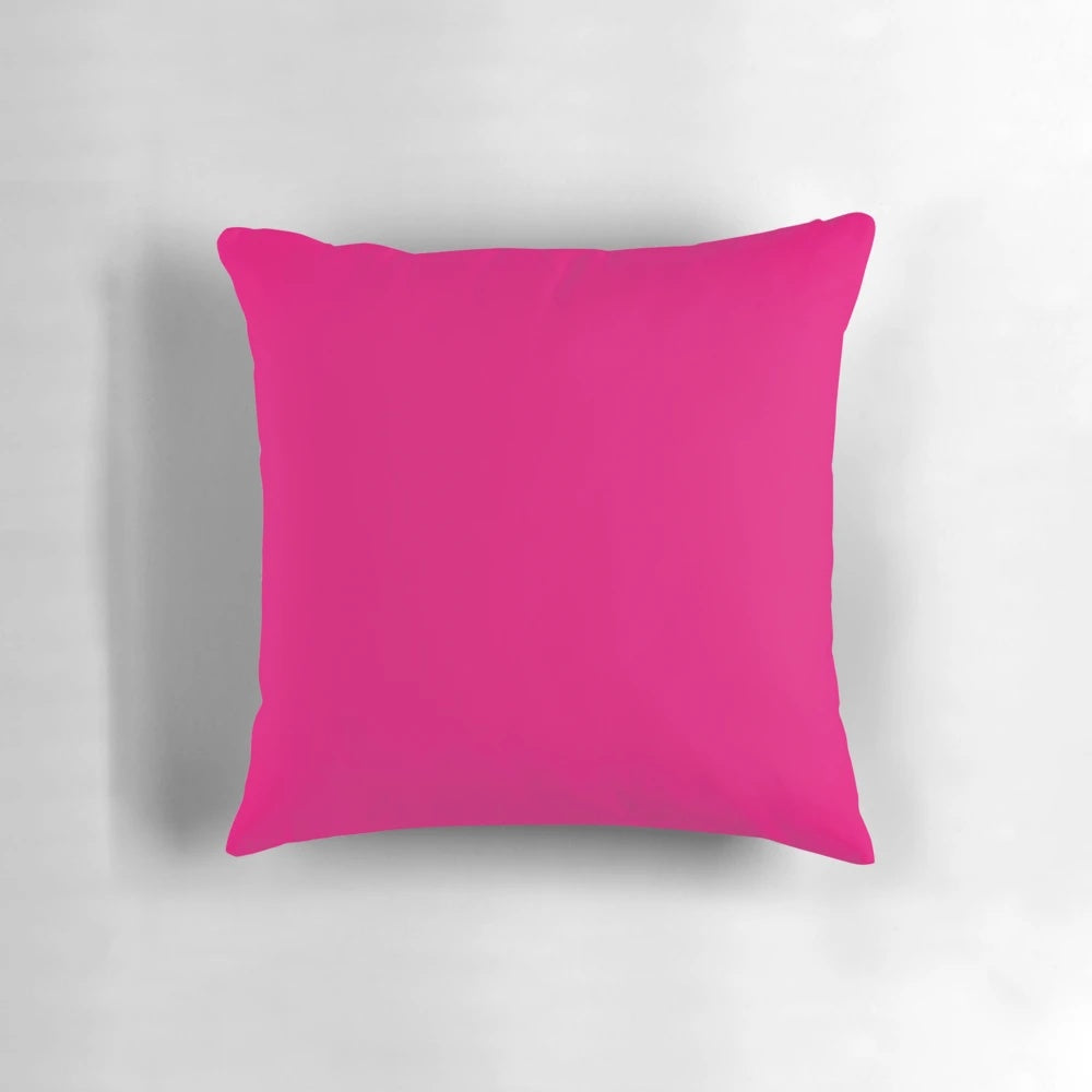 Preppy abstract solid color hot pink fuchsia throw pillow with a minimalist geometric pattern