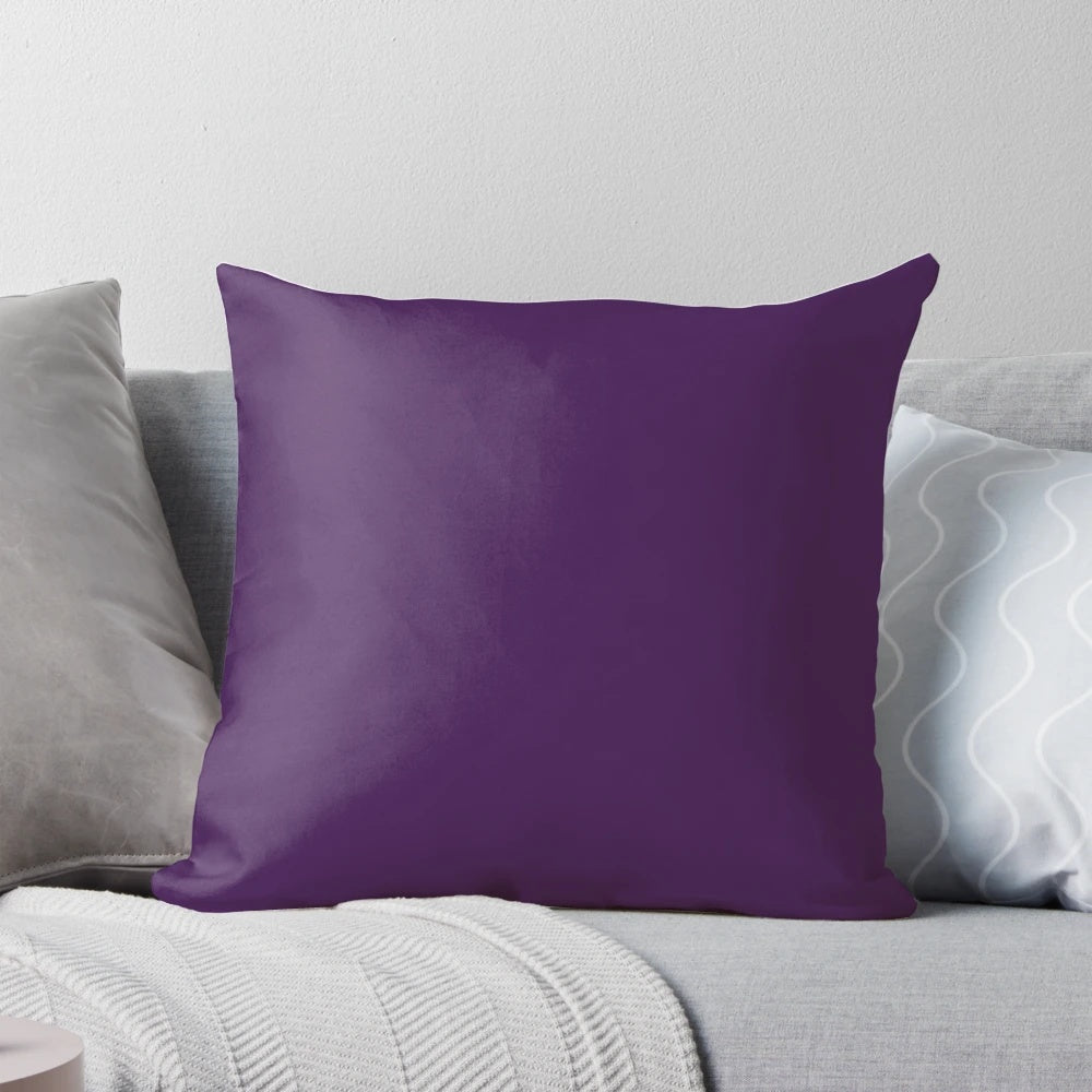 Preppy lavender purple throw pillow with minimalist design
