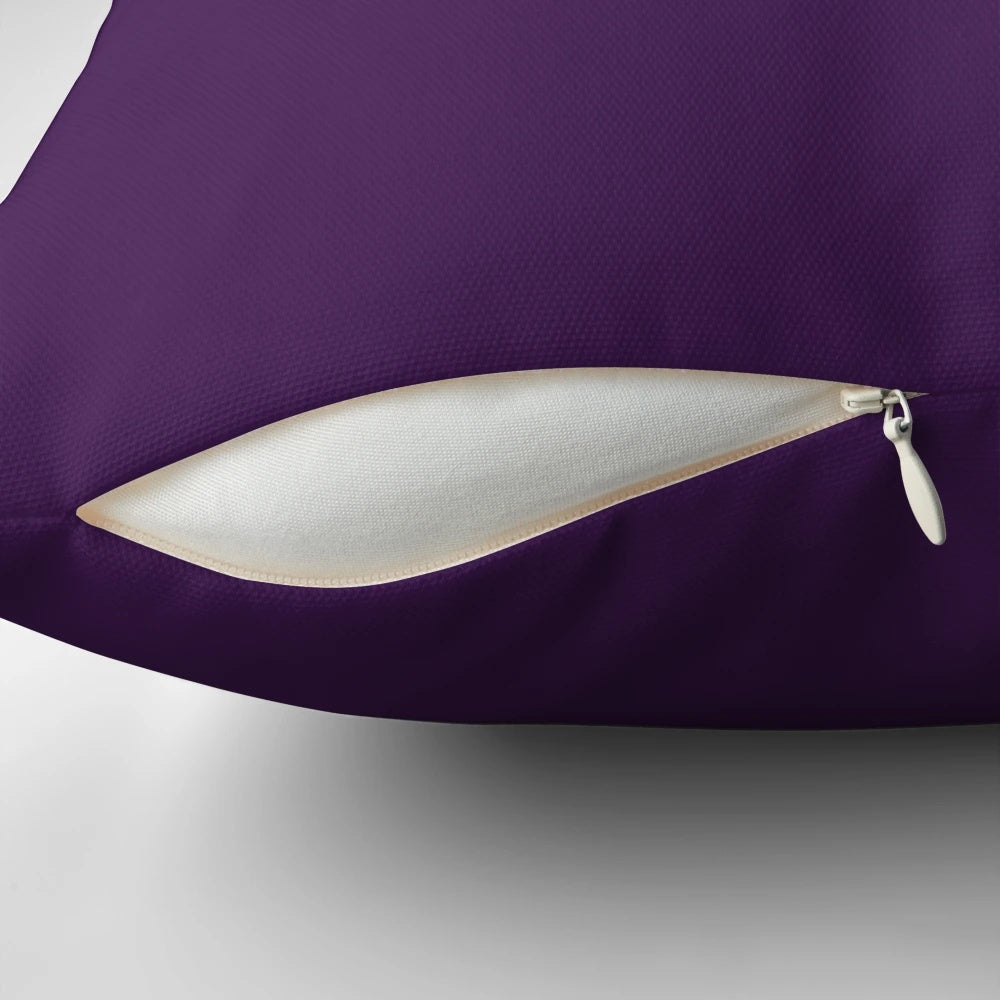 Preppy lavender purple throw pillow with minimalist design
