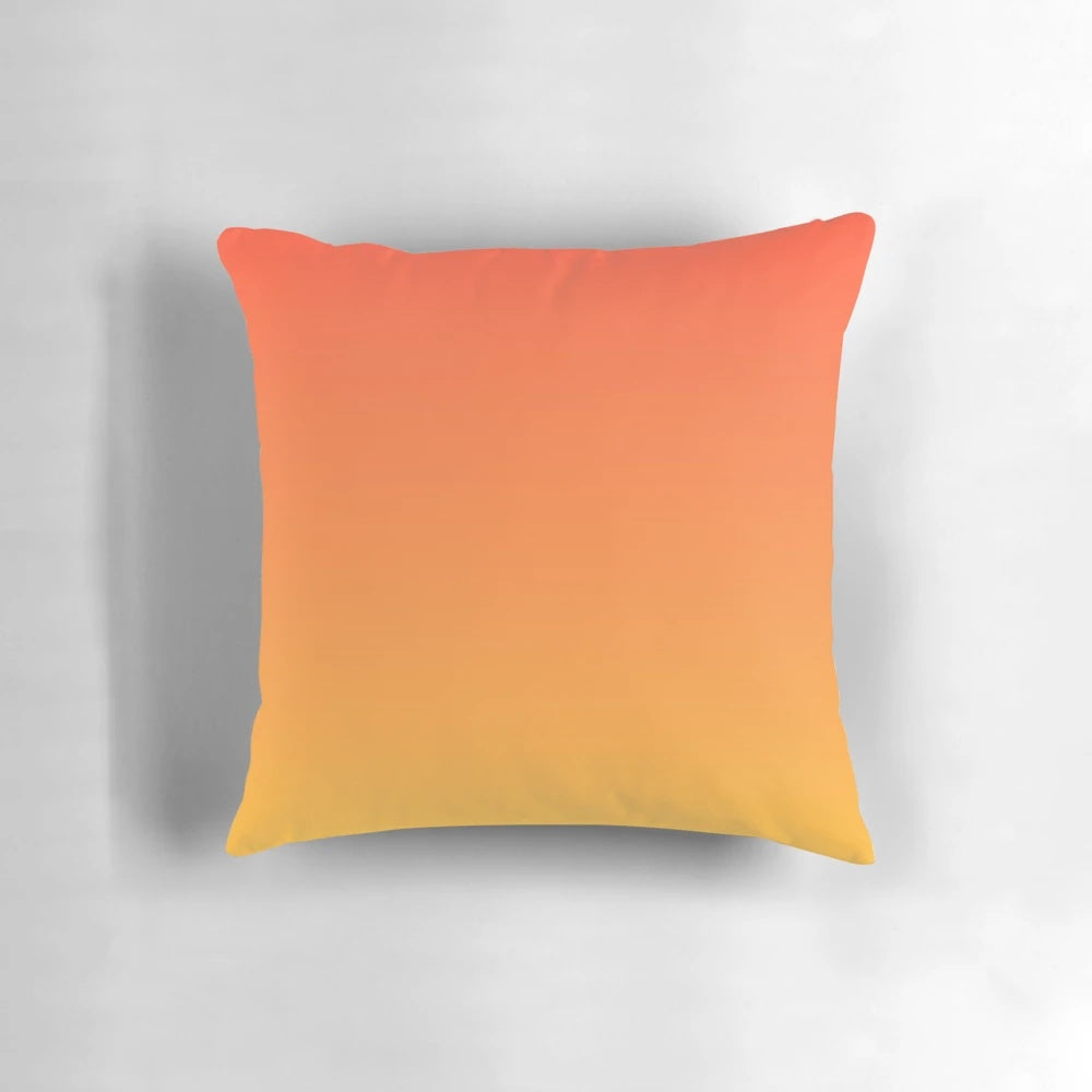 Preppy modern abstract ombre throw pillow in shades of yellow and orange