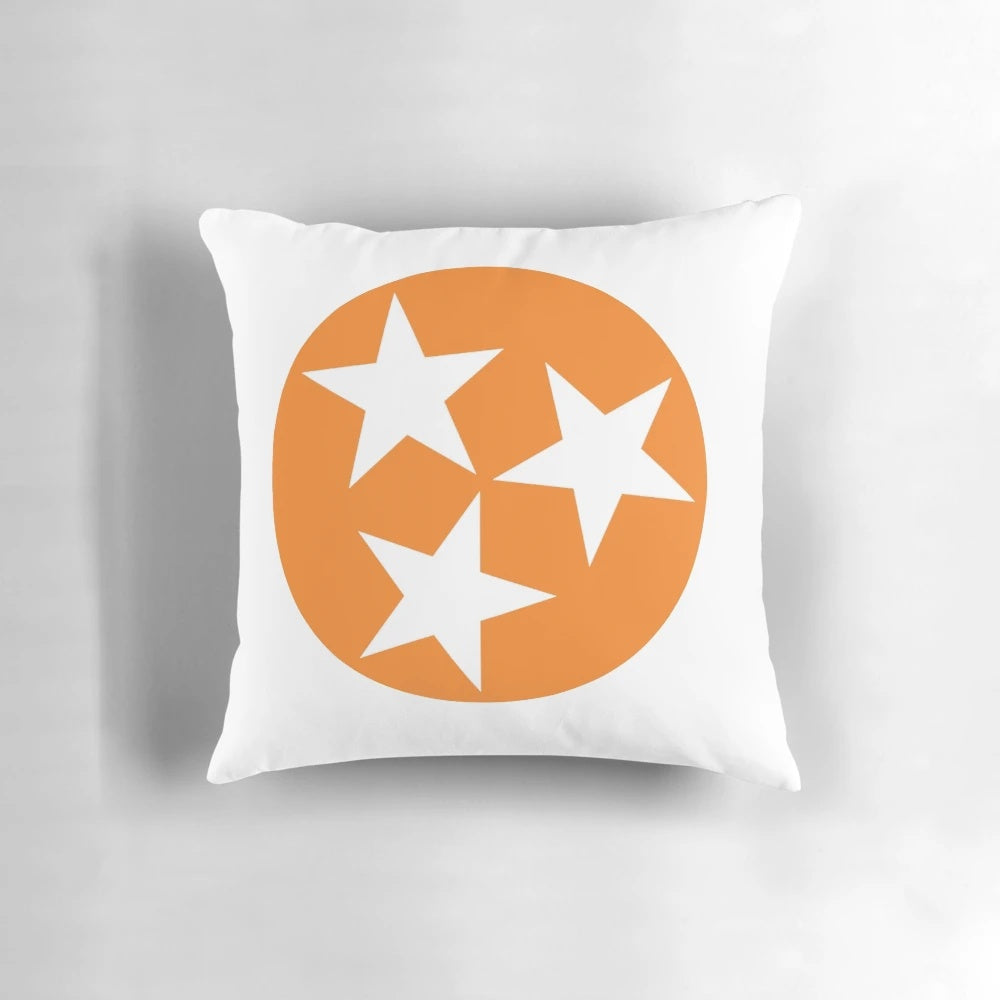 Tennessee Orange Tristar Pillow, featuring the iconic UTK Volunteers logo