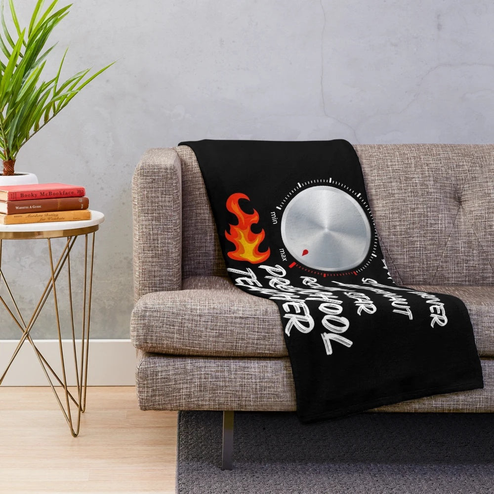 Preschool teacher graphic plush blanket