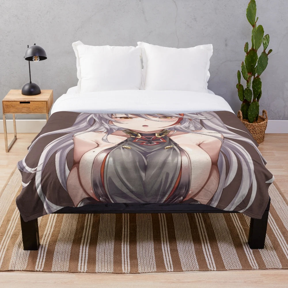 Prinz Eugen inspired plush blanket from Azur Lane anime