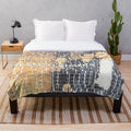 Proclaimers inspired 500 miles word art design on a cozy plush blanket