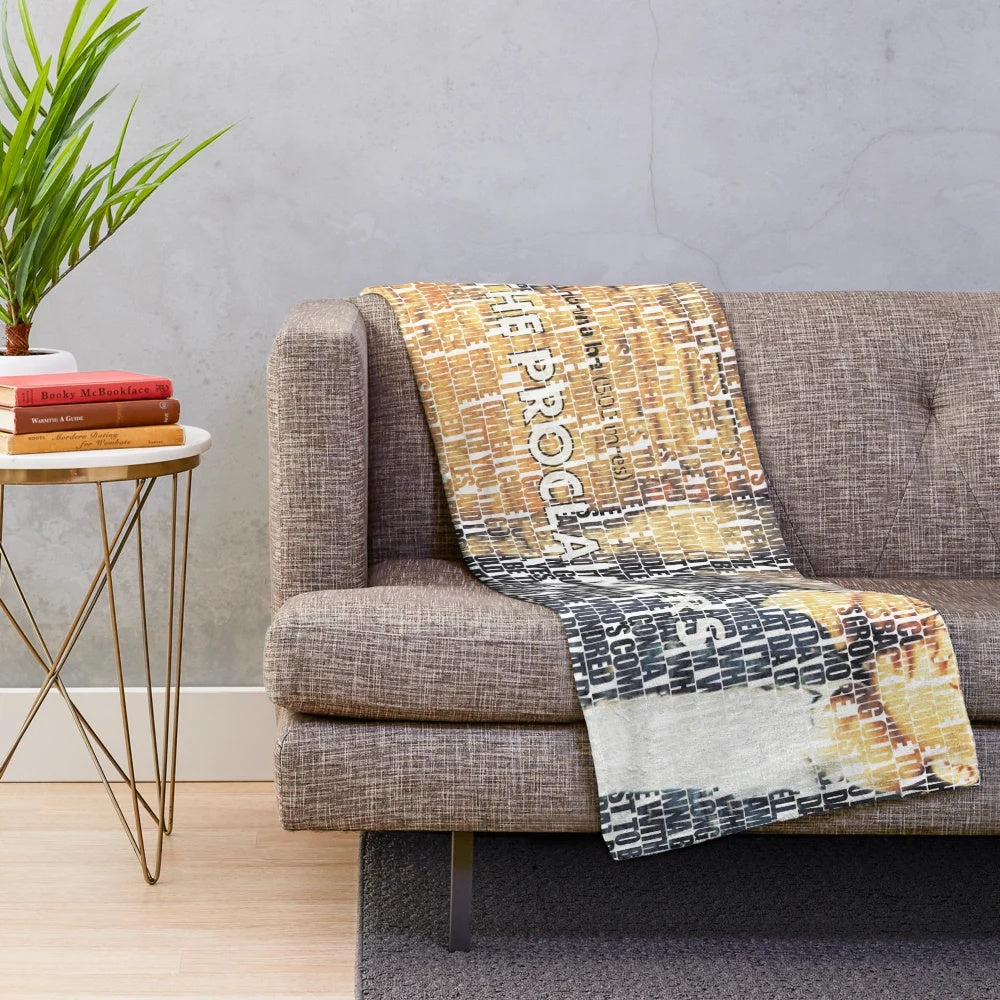 Proclaimers inspired 500 miles word art design on a cozy plush blanket