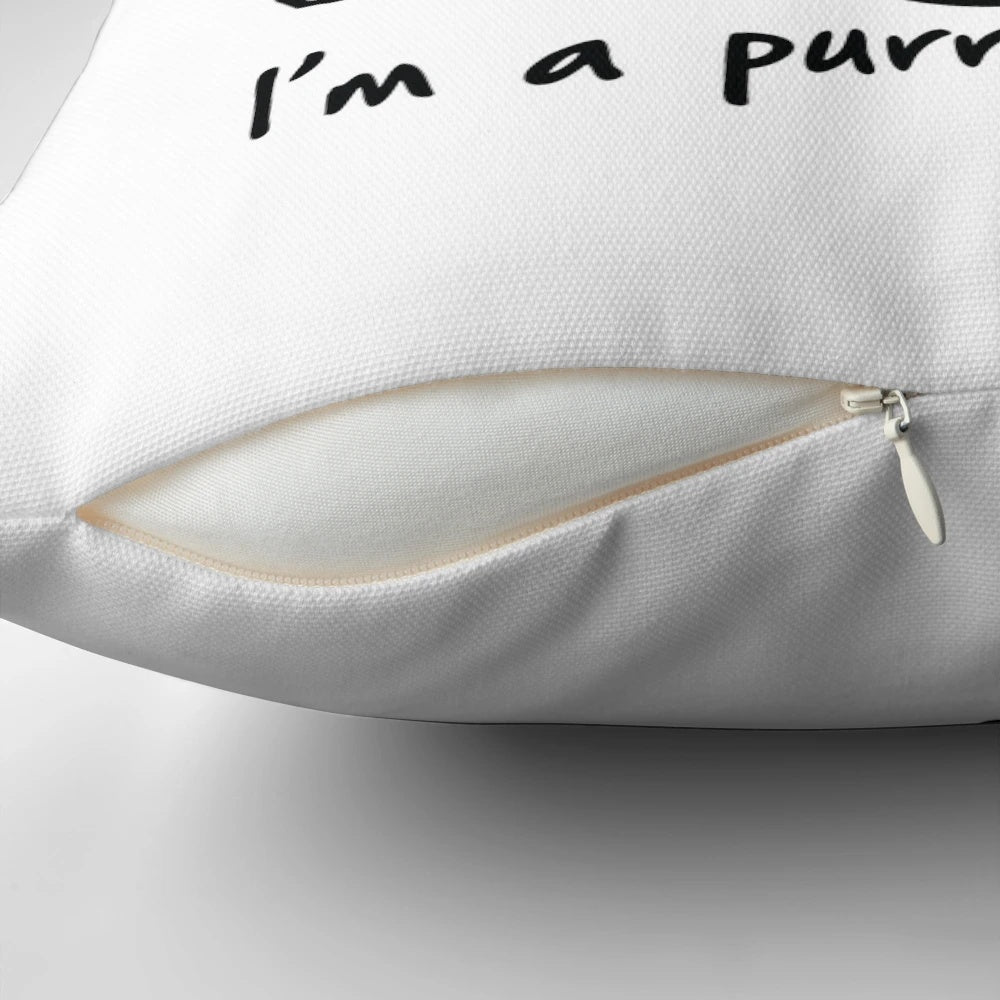 Soft, plush programmer cat pillow with a playful, geeky design