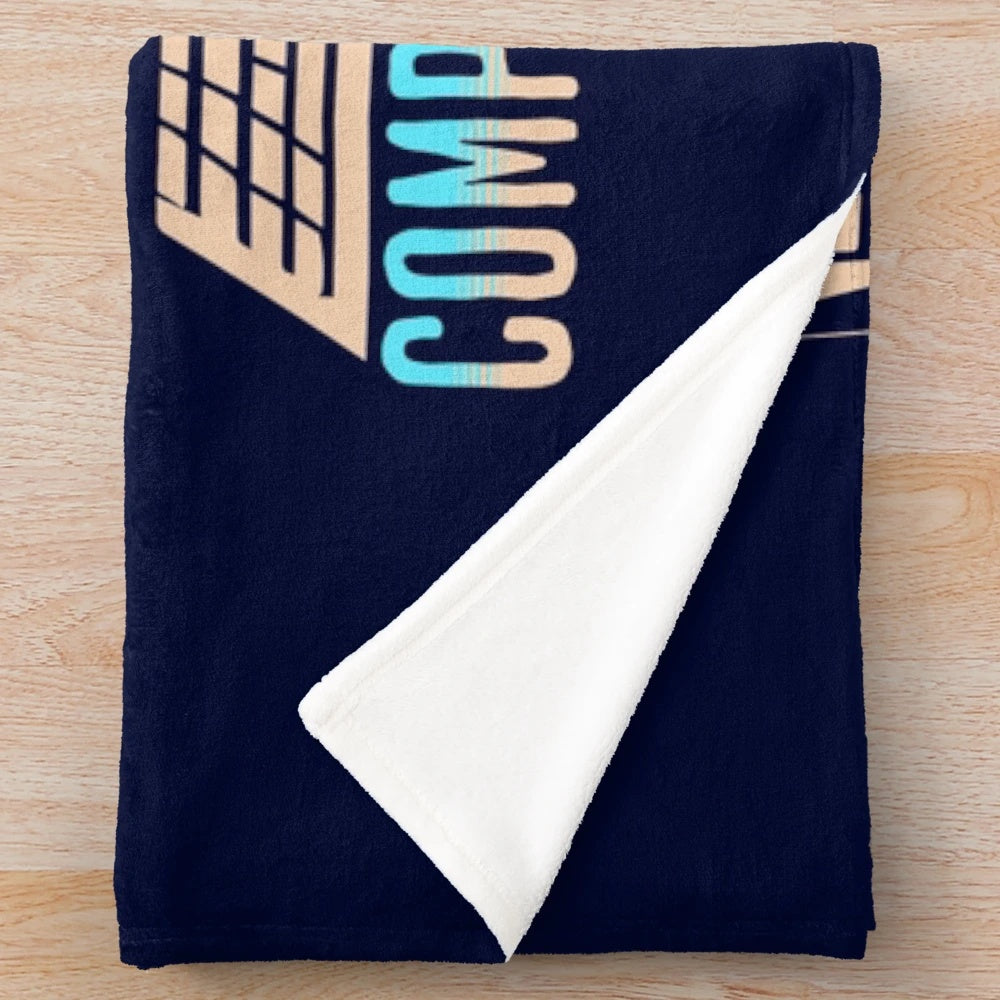 Programmer Plush Blanket with Error 404 Code Blue Design