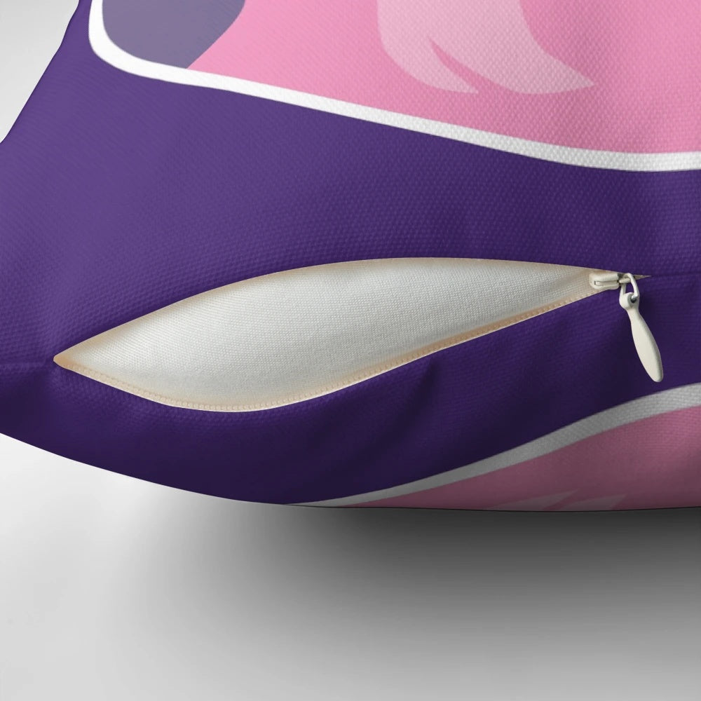 A high-quality purple pillow with a progressed design, perfect for adults who love the Neptunia series.