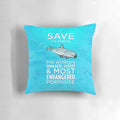 Save the Vaquita Porpoise - Plush Pillow with Cute Conservation Design