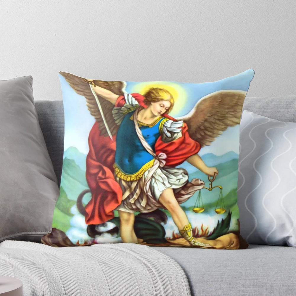 St. Michael the Archangel Catholic Saint Pillow, a powerful symbol of protection from evil